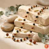 Divine Authentic Karungali & Panchmukhi Rudraksha Protection Mala with Golden Capping