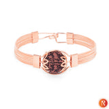 Divine Aura Rudraksha Copper-Plated Designer Kada