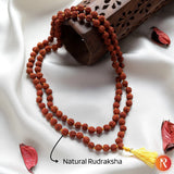 The Religious Bazar Authentic Panchmukhi Rudraksha Mala (108+1 Beads) for Japa & Wearing Religious Bazar