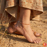 Golden Hour Honey Amber Faceted Anklet Religious Bazar