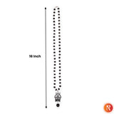 Mahadev Trishul Combo: Karungali Mala with Trishul & Damru Pendant with Bracelet