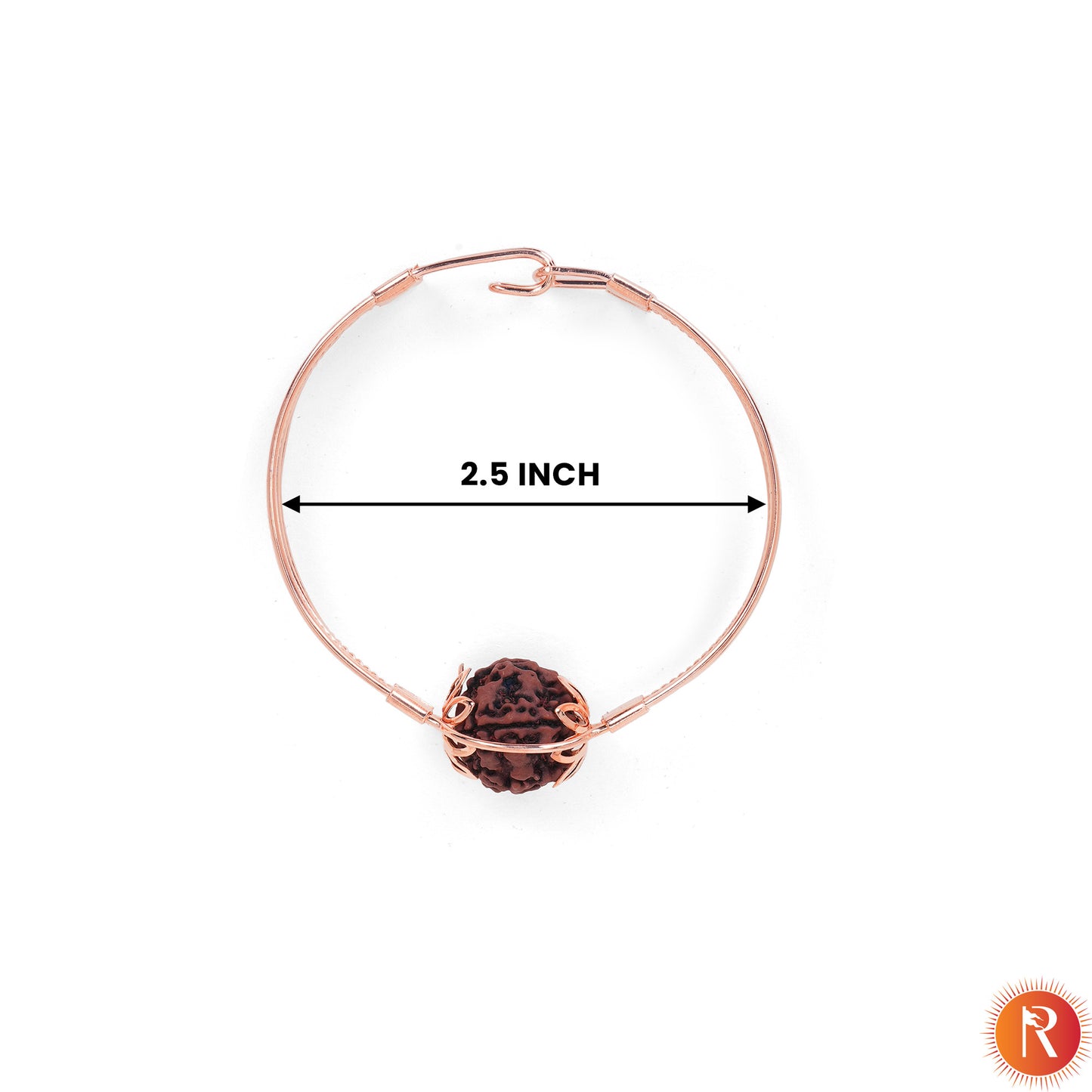 Divine Aura Rudraksha Copper-Plated Designer Kada
