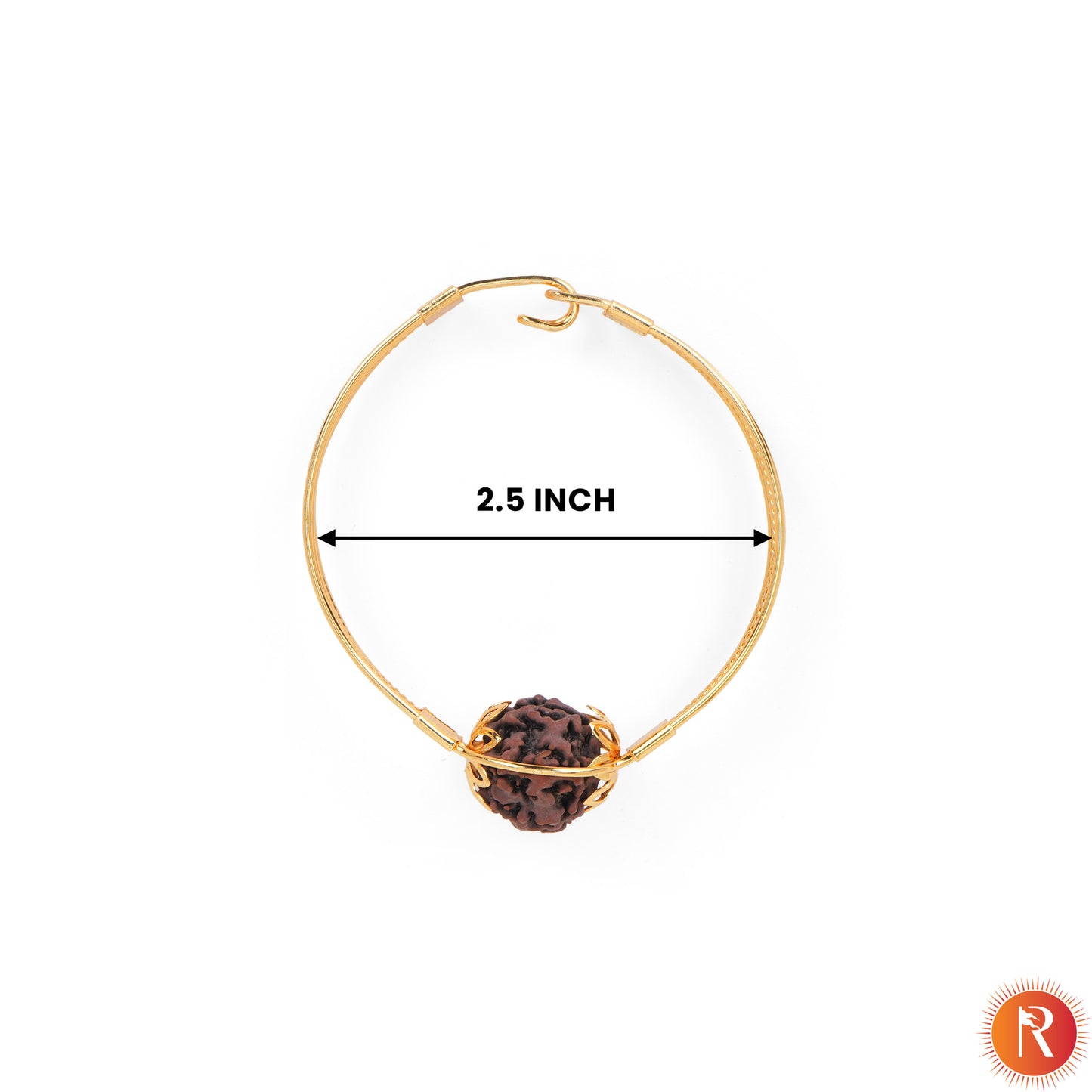 Divine Aura Rudraksha Gold-Plated Designer Kada